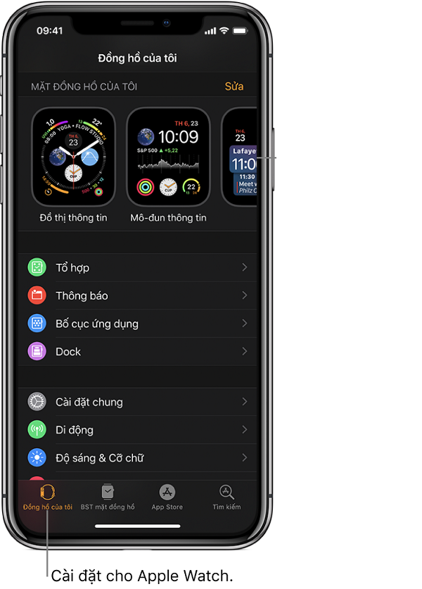 Mở ứng dụng Apple Watch trên iPhone